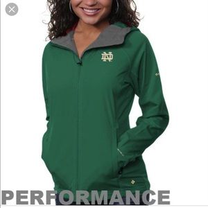 Notre dame Columbia jacket, zip-up hoodie shell
